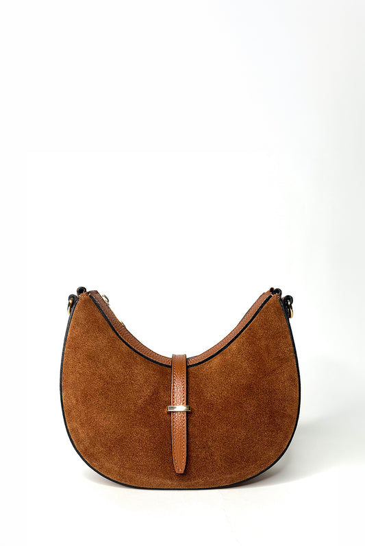 Moon Bag Suede Brown