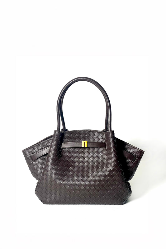 Venezia Woven Bag Dark Brown