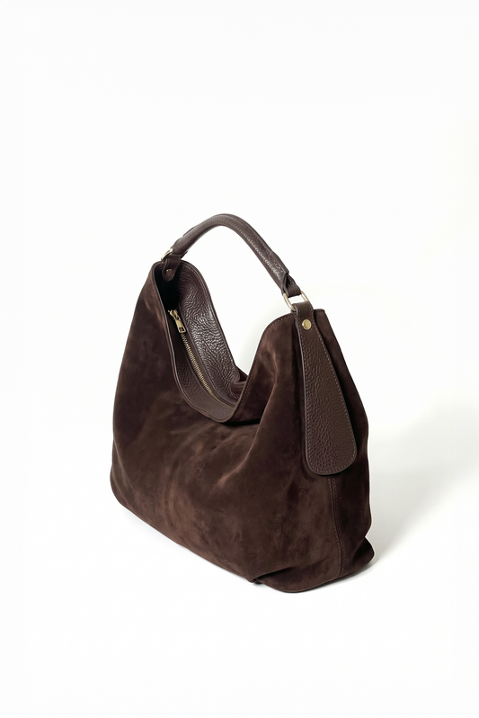 Milano Bag Suede Dark Brown